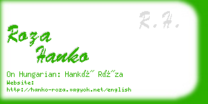 roza hanko business card